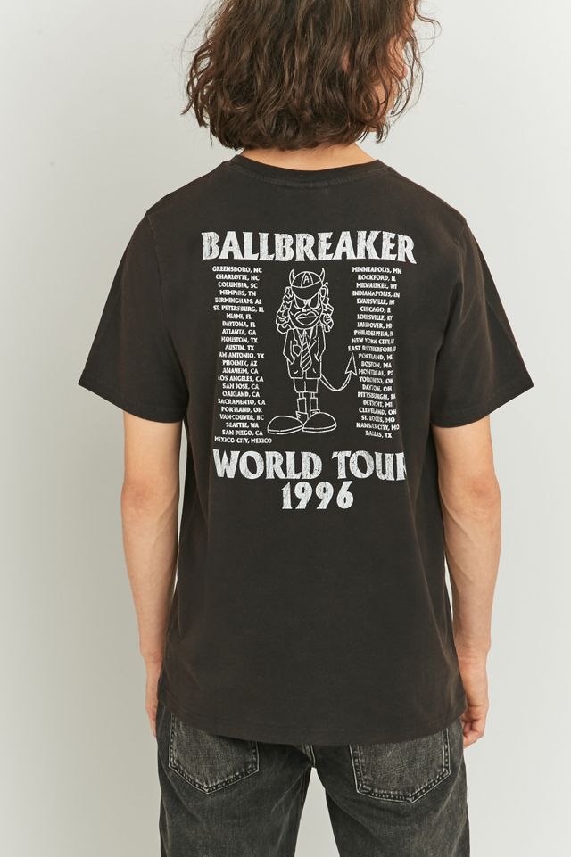 AC/DC Acid Wash Black Tour Shirt | Urban Outfitters UK
