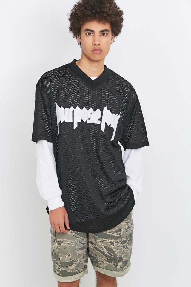 Justin Bieber Purpose Tour Mesh V-Neck T-shirt | Urban Outfitters UK