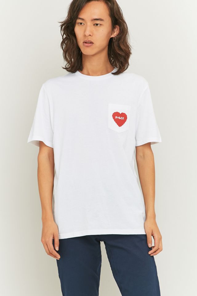 Poler Heart T-shirt bianca tascabile #2