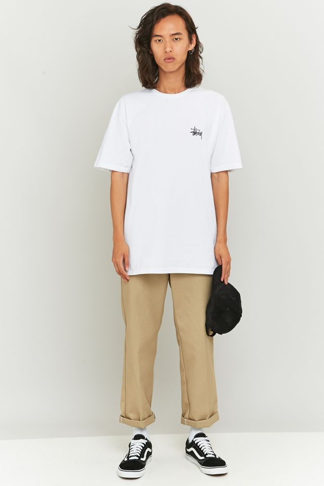 Stussy – Basic-T-Shirt in Weiß mit Logo #3