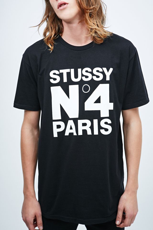 Stussy No. 4 Paris Tee in Black | Urban Outfitters UK