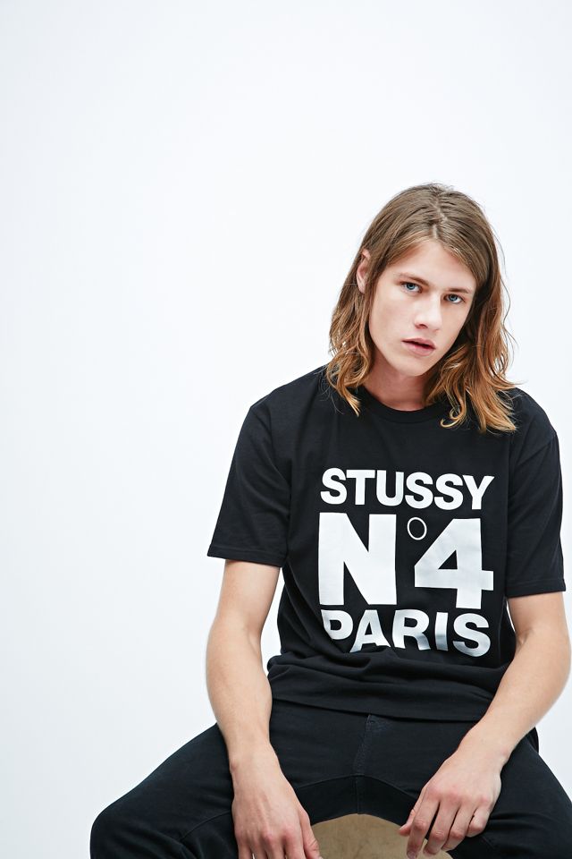 Stussy No. 4 Paris Tee in Black | Urban Outfitters UK