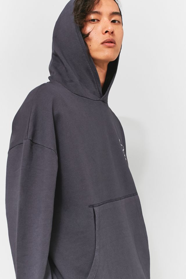 UO Doodle Washed Black Hoodie #2