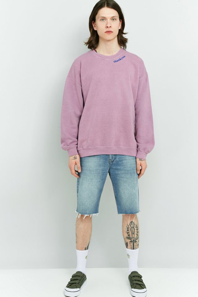 UO Have A Nice Day Pink Overdye Crewneck Sweatshirt #4