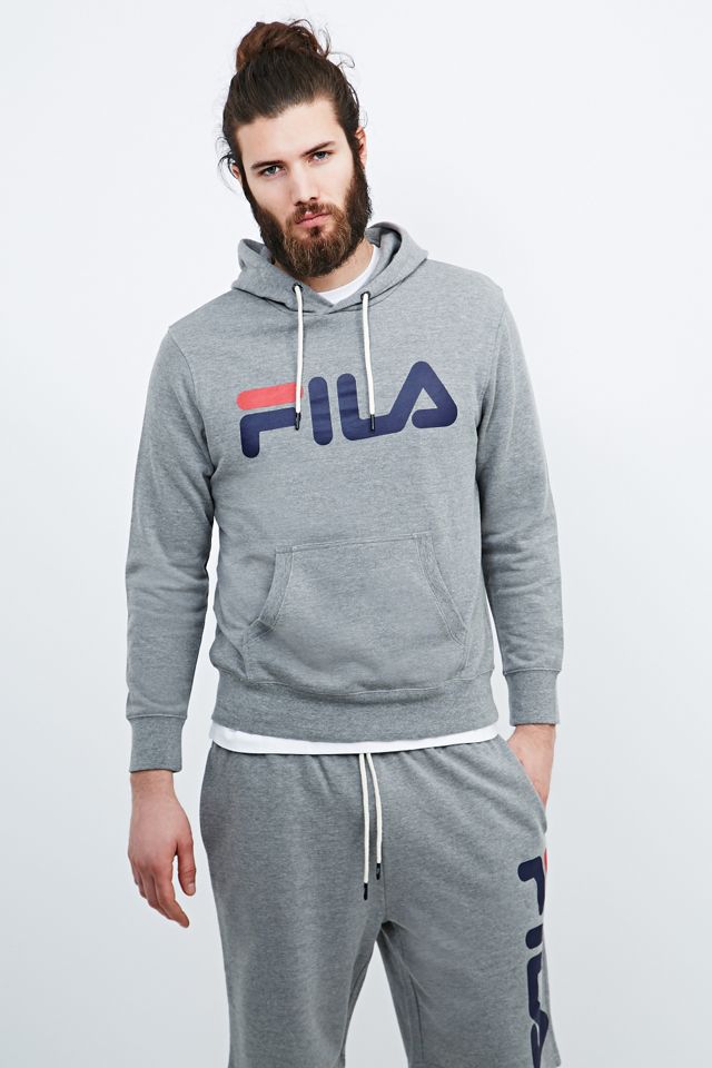 Fila Antonio Logo Hoodie in Grey #1