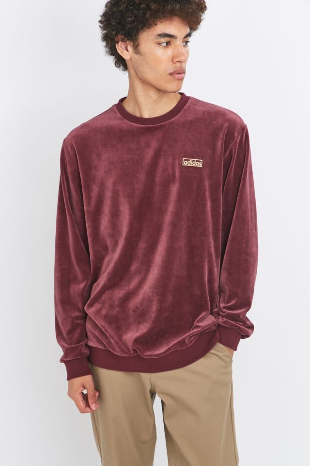 Adidas velour sweatshirt best sale