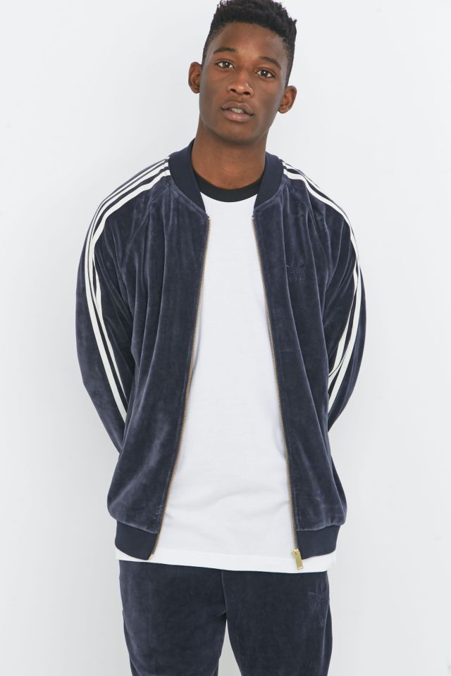 Adidas velour track store top