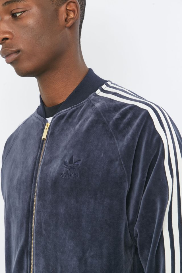 Mens adidas velour on sale jacket