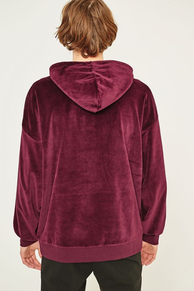 Telaio Bordeaux Velour Felpa con cappuccio #2