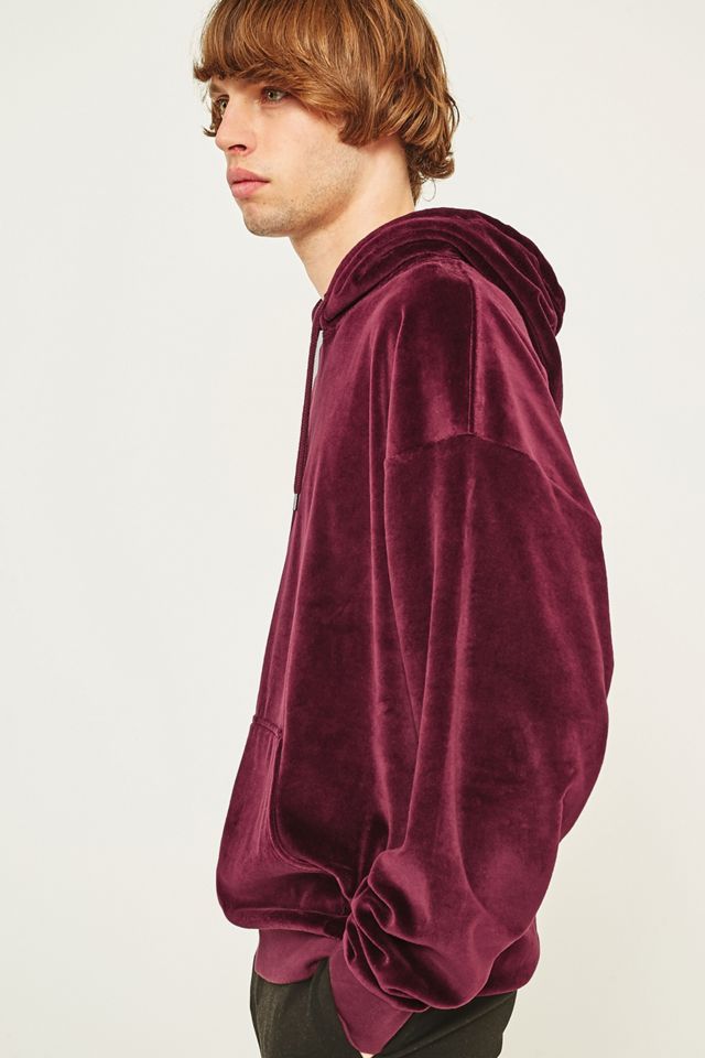 Telaio Bordeaux Velour Felpa con cappuccio #3