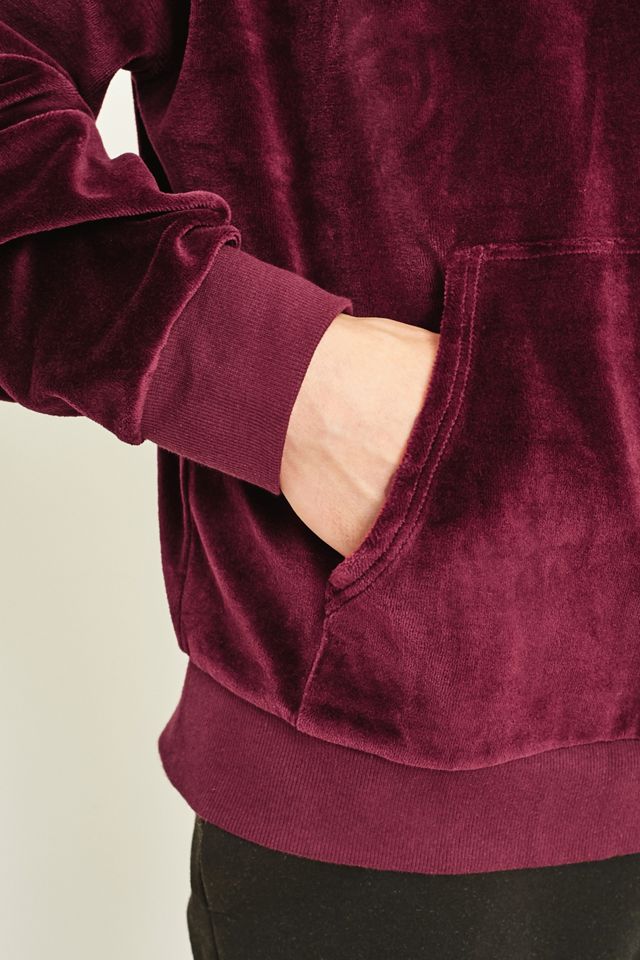 Telaio Bordeaux Velour Felpa con cappuccio #5