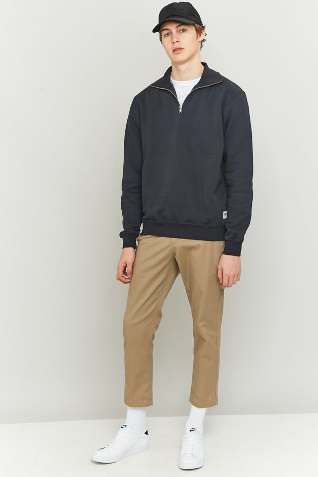 Wood Wood - Sweatshirt Stanley zippé manches 1/4 bleu marine #1
