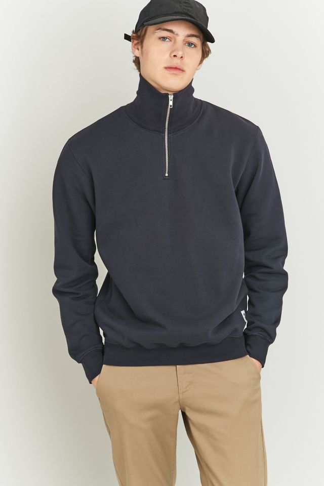 Wood Wood - Sweatshirt Stanley zippé manches 1/4 bleu marine #4
