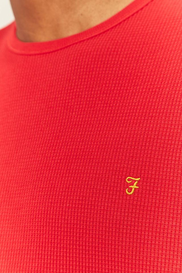 Farah - T-shirt Wyley doux à manches longues rouge #2