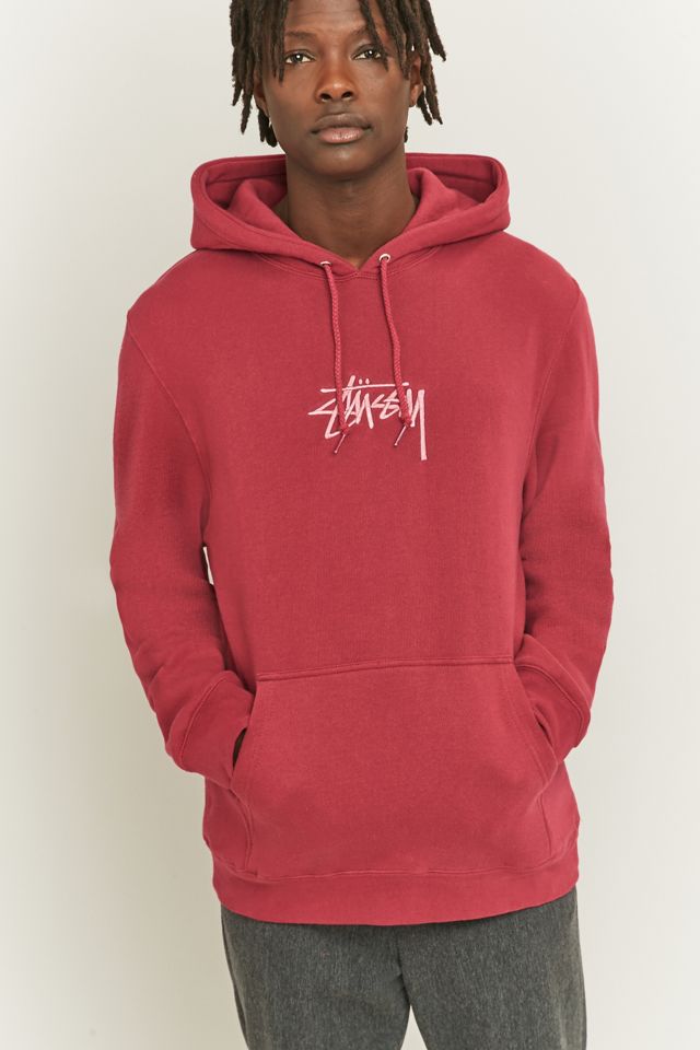Stussy – Bestickter Hoodie „New Stock“ in Traube #3