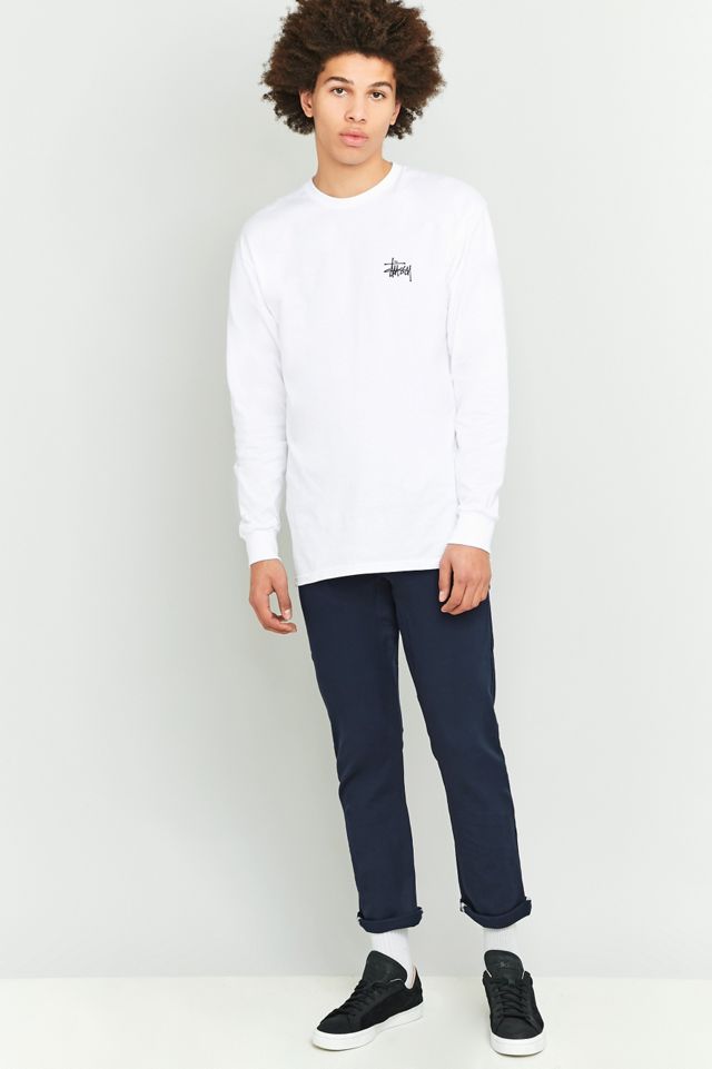 Stussy - T-shirt basique manches longues à logo blanc #2