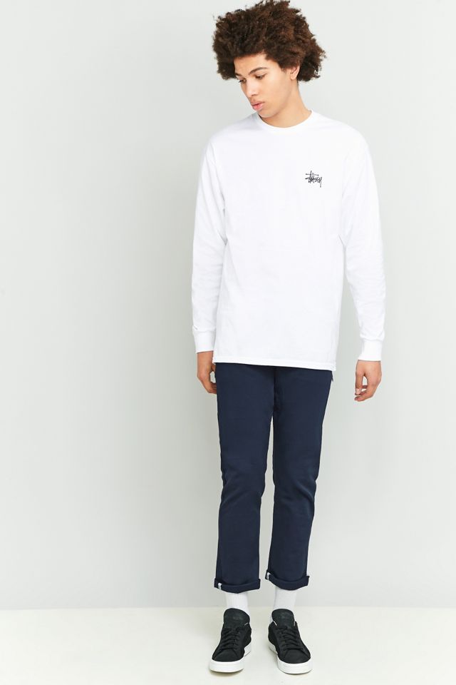 Stussy - T-shirt basique manches longues à logo blanc #4