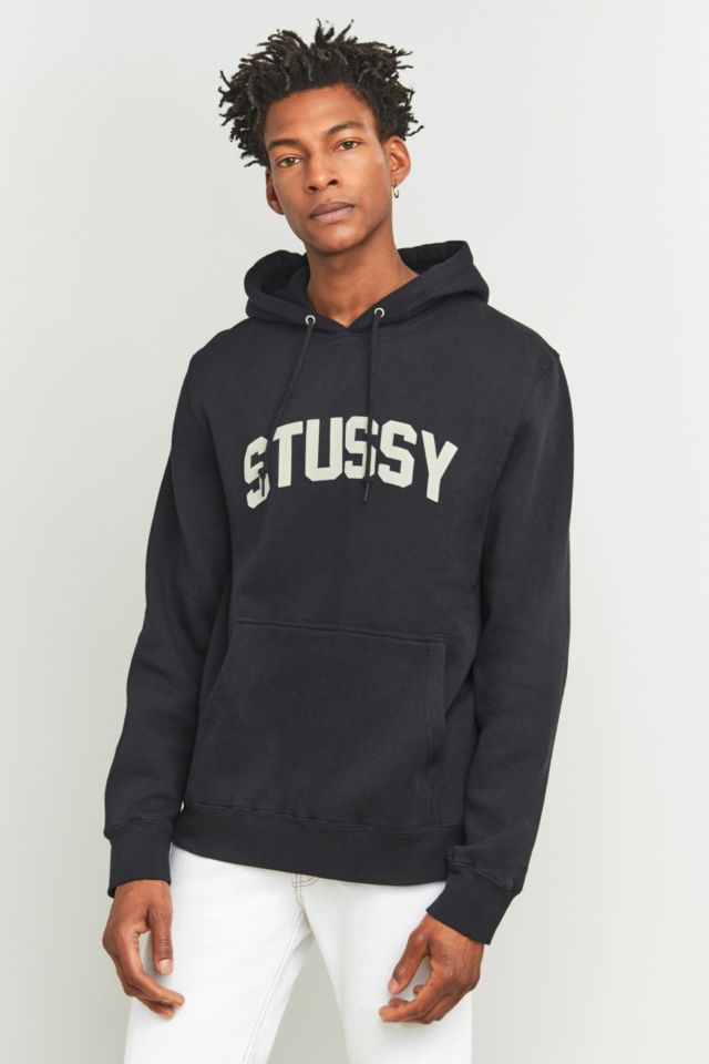 Stussy arch hoodie on sale grey