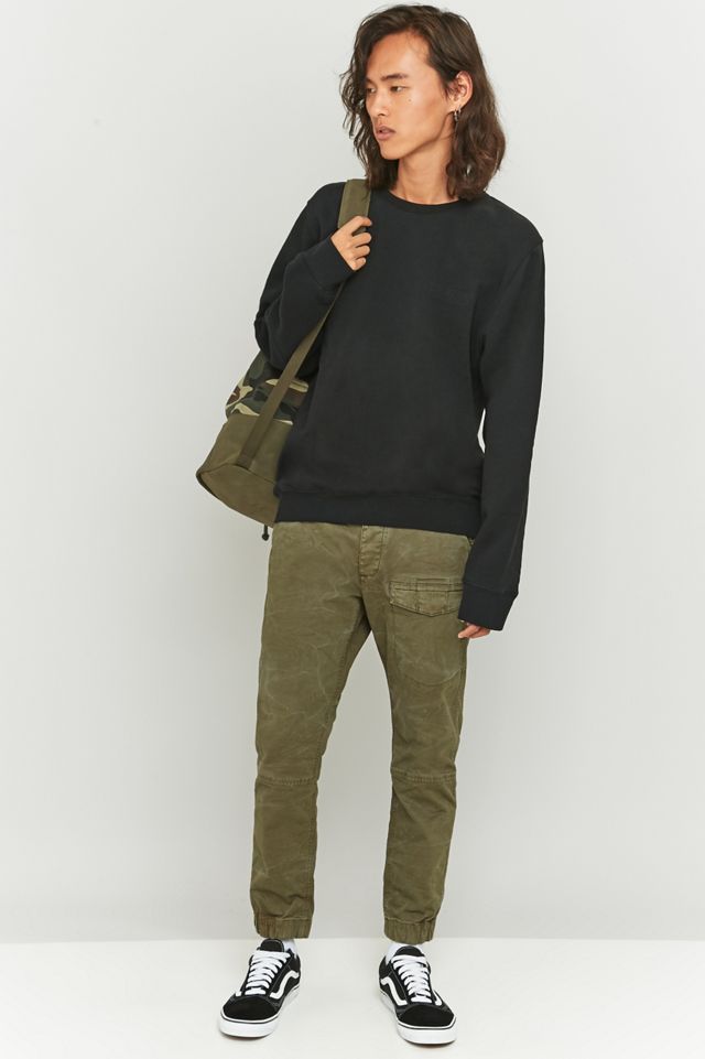 Stussy Black Embossed Logo Crewneck Sweatshirt #1