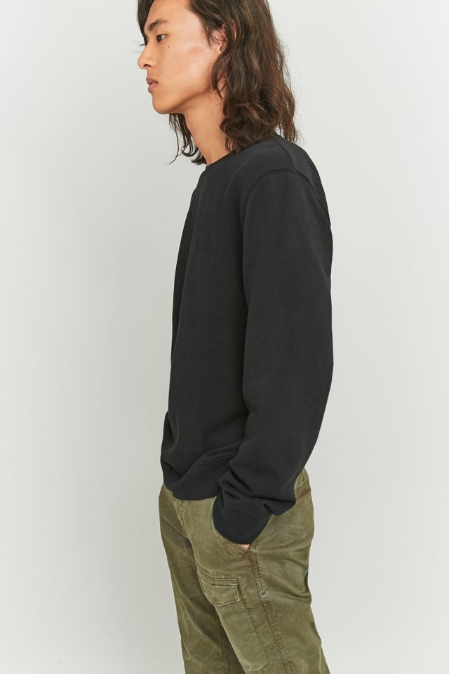 Stussy Black Embossed Logo Crewneck Sweatshirt #4
