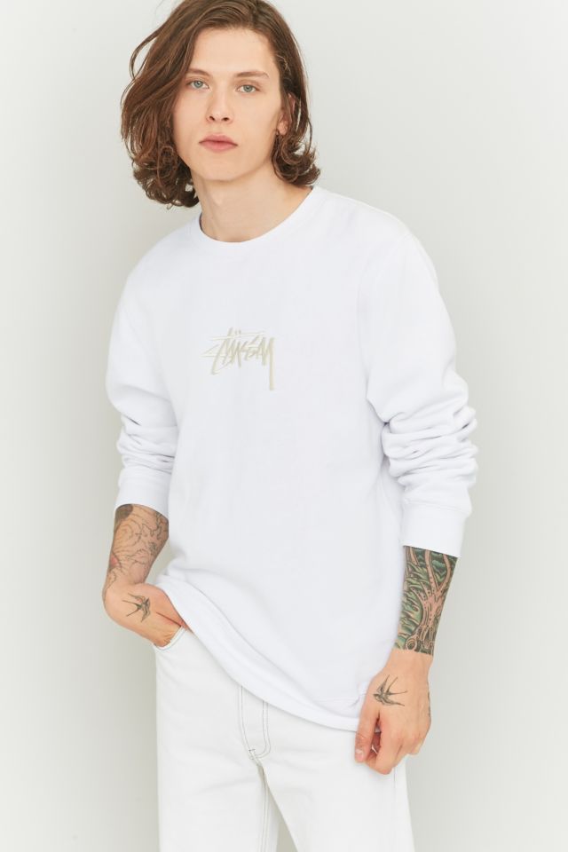 Stussy on sale sweatshirt white