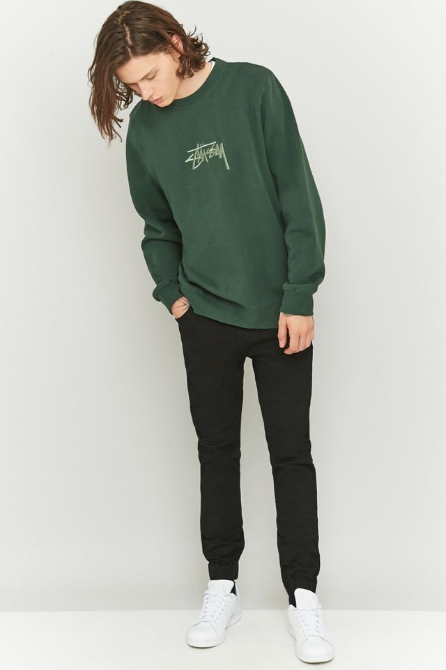 Stussy - Sweat New Stock ras du cou avec broderie vert pin #1