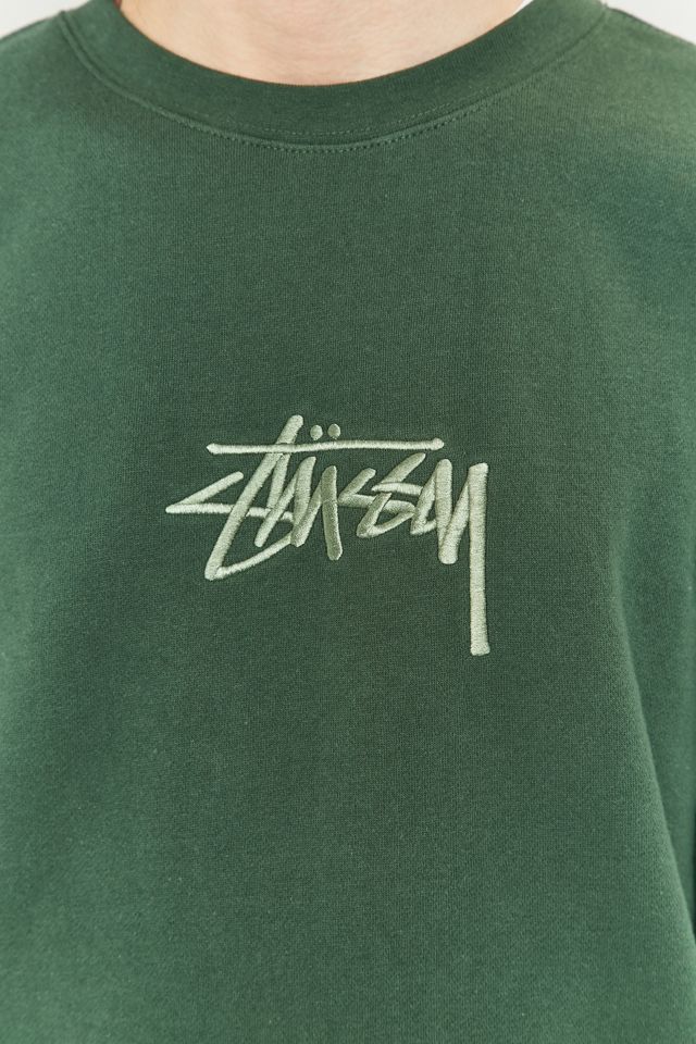 Stussy - Sweat New Stock ras du cou avec broderie vert pin #2