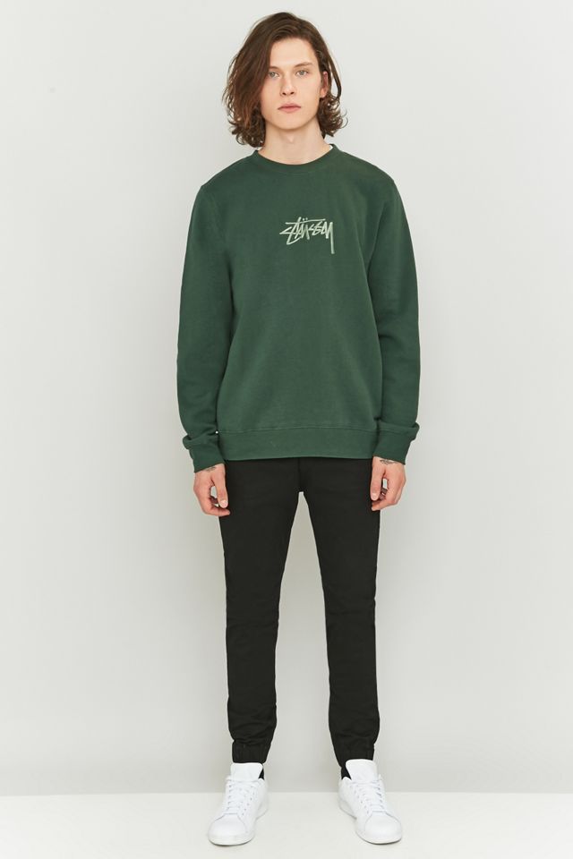 Stussy - Sweat New Stock ras du cou avec broderie vert pin #4
