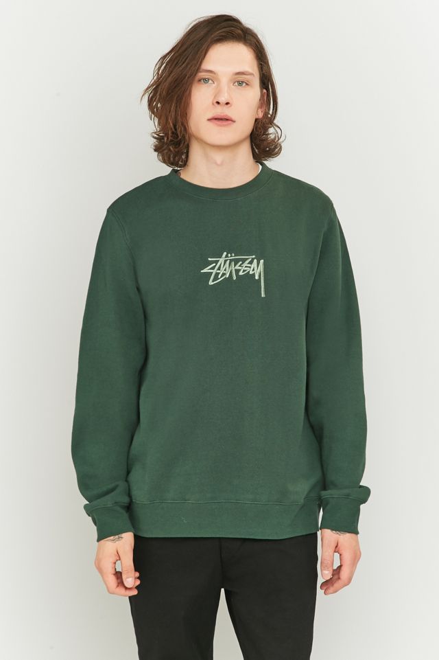 Stussy - Sweat New Stock ras du cou avec broderie vert pin #5