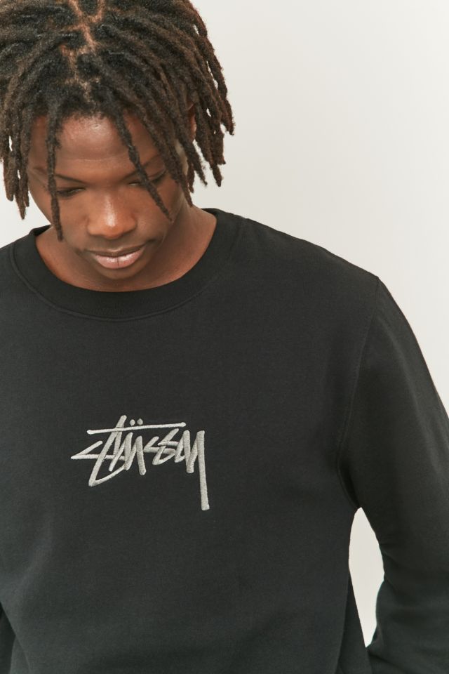 Stussy stock applique crew on sale sweatshirt