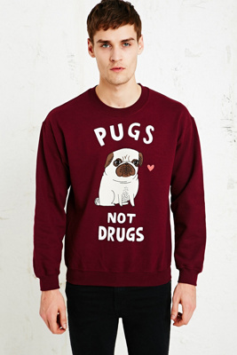 pugs not drugs shirt urban outfitters