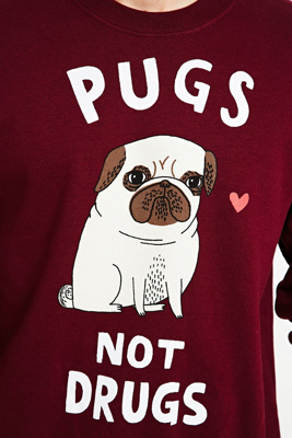 pugs not drugs shirt urban outfitters