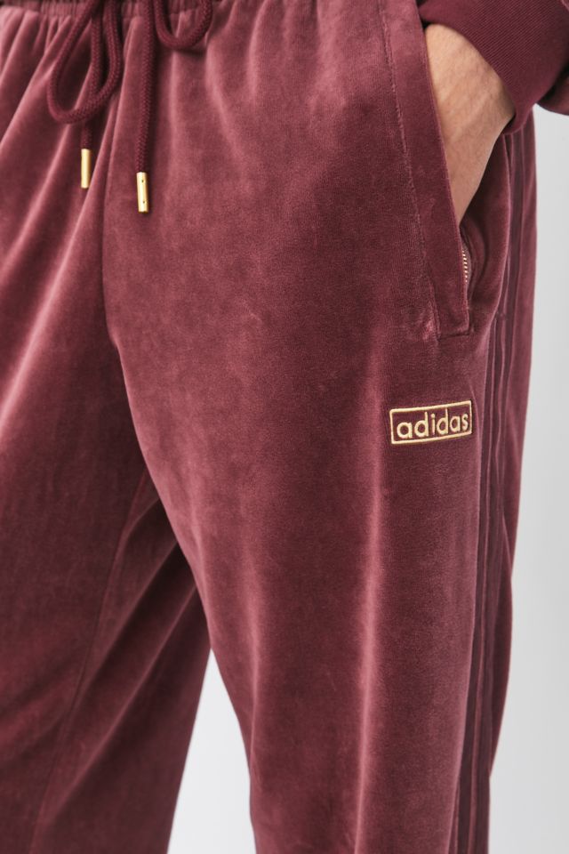 Adidas velvet tracksuit online bottoms