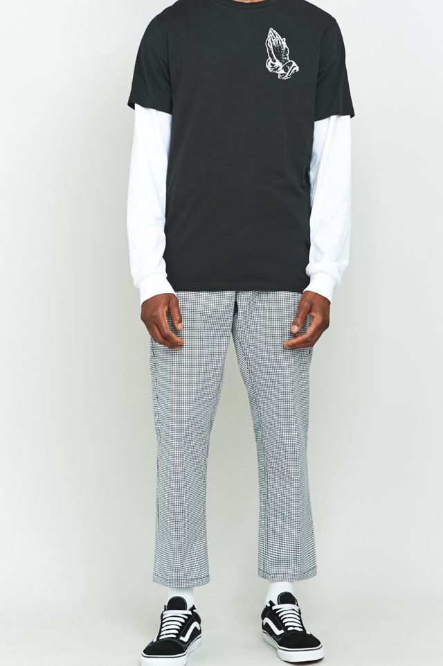 Obey - Pantalon court Straggler à motif pied-de-poule #4