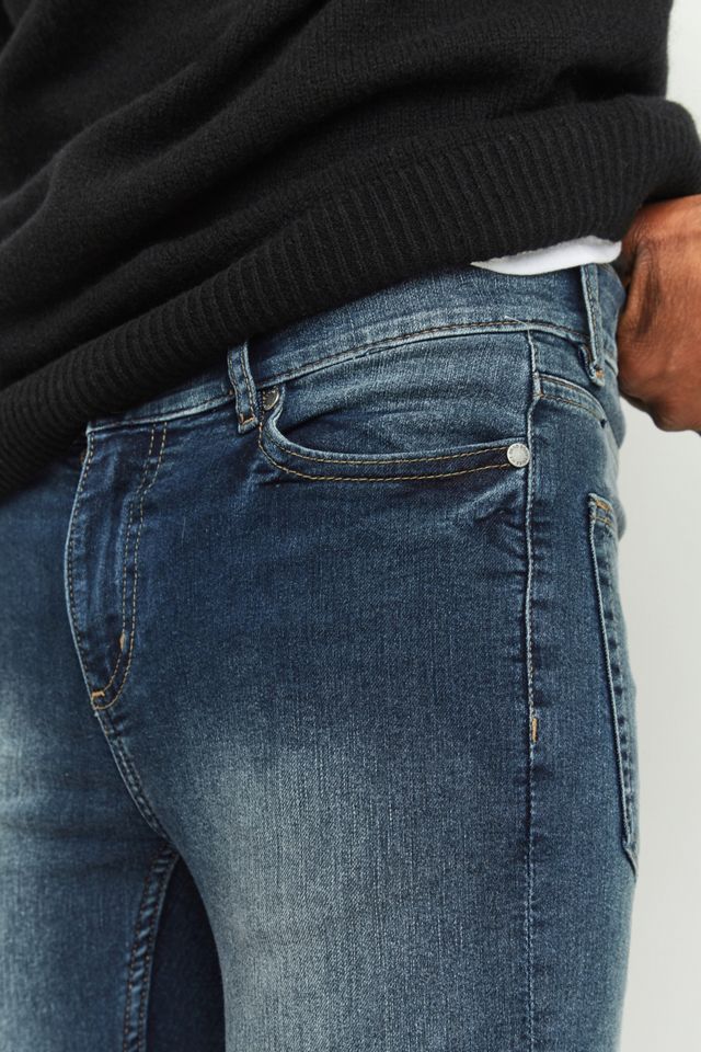 Barato Monday Him Spray Blue Smoke Skinny Jeans #4