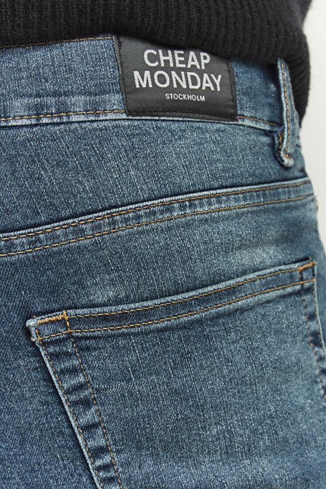 Barato Monday Him Spray Blue Smoke Skinny Jeans #5