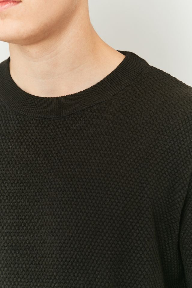 Shore Leave by Urban Outfitters Black Textured Crewneck Jumper #1