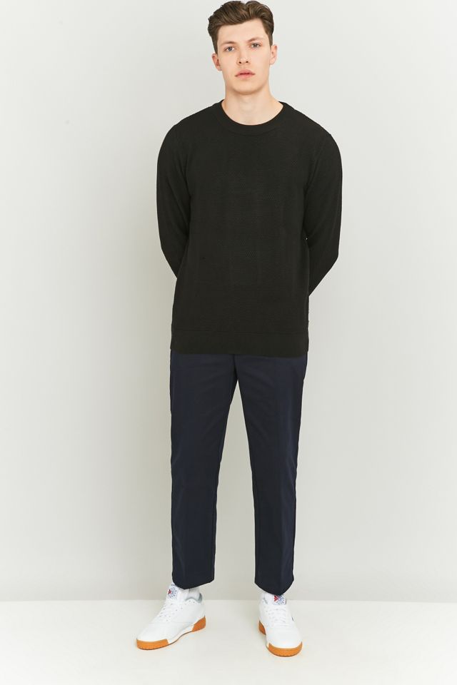 Shore Leave by Urban Outfitters Black Textured Crewneck Jumper #4