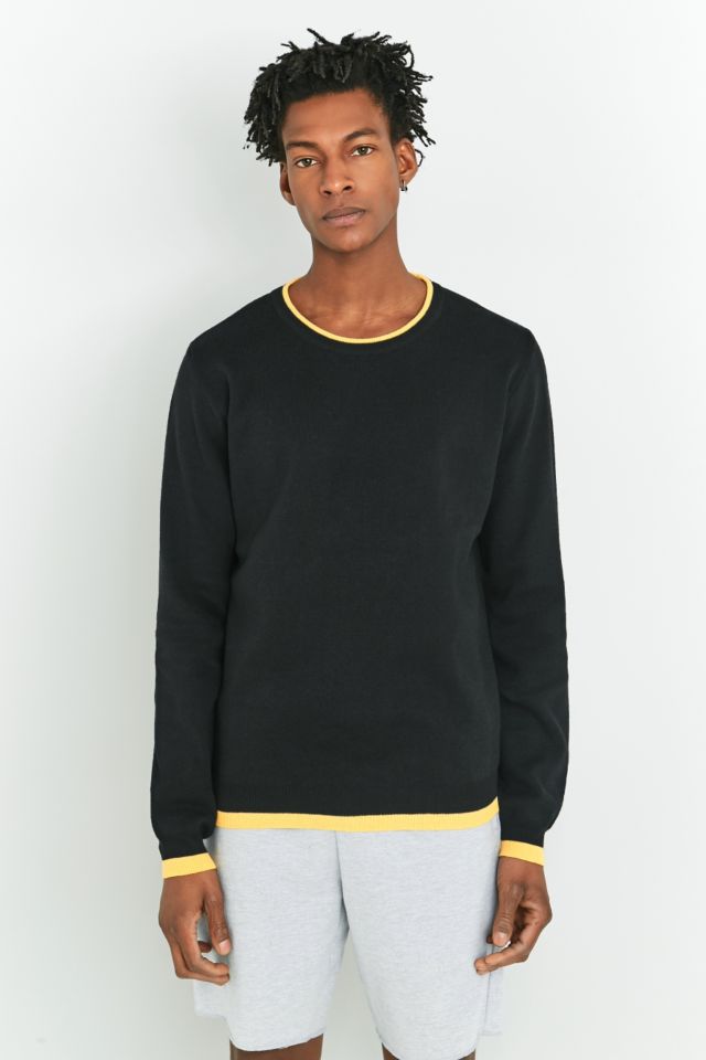 Shore Leave by Urban Outfitters Black Tipped Knit Jumper | Urban ...