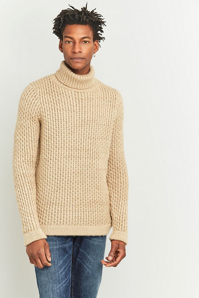 Shore Leave by Urban Outfitters Charcoal Twist Roll Neck Jumper | Urban ...