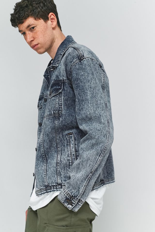 Loom Hooper Acid Wash Raw Hem Denim Jacket #1