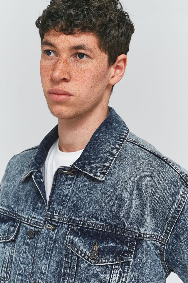 Loom Hooper Acid Wash Raw Hem Denim Jacket #2