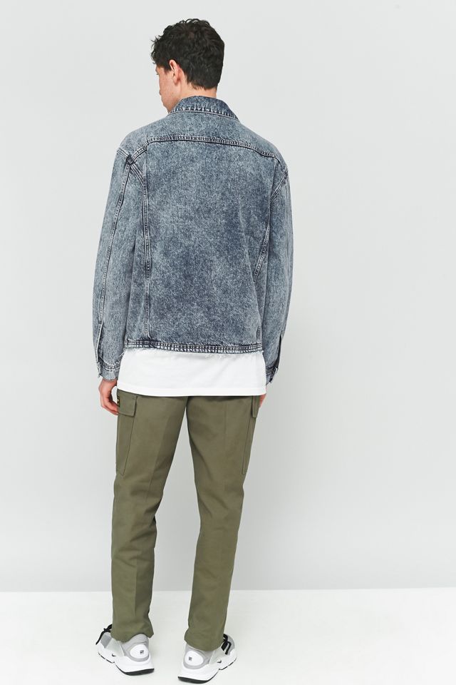 Loom Hooper Acid Wash Raw Hem Denim Jacket #3