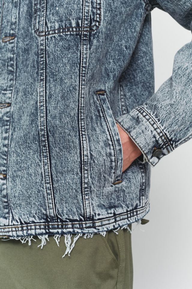 Loom Hooper Acid Wash Raw Hem Denim Jacket #5