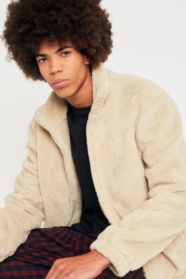 Loom Ecru Borg Track Jacket #1