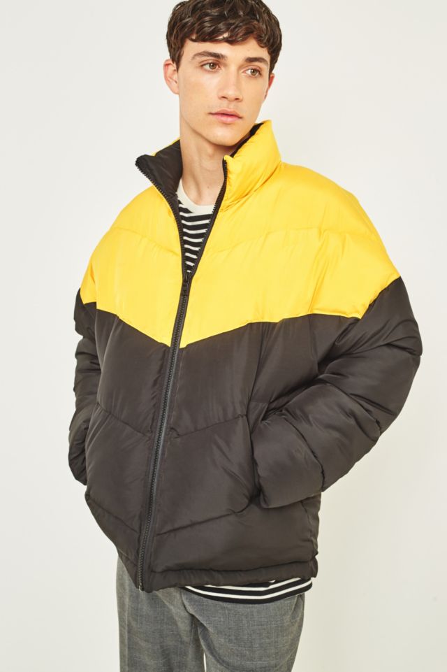 Yellow black hot sale puffer jacket