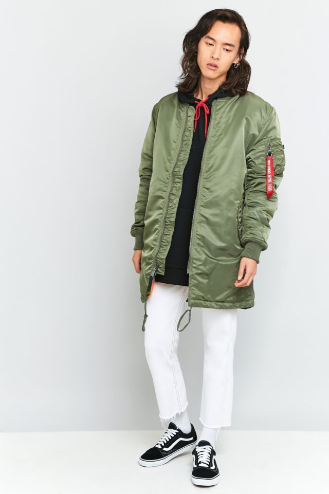 Alpha industries on sale long bomber jacket