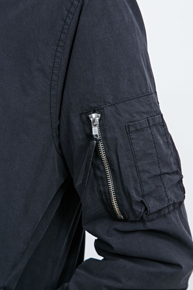 Indigo & Maine Curved Bomber Jacket in Black #2