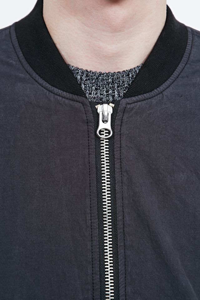 Indigo & Maine Curved Bomber Jacket in Black #4