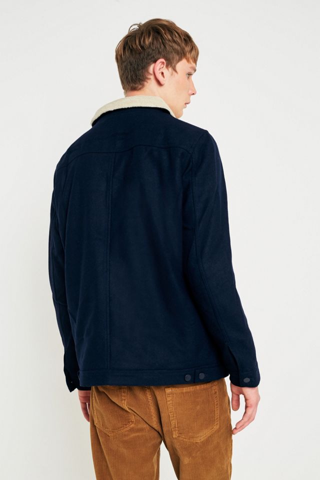 Loom Navy Wool Sherpa Jacket #2